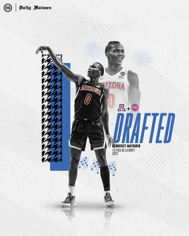 Affiche «&nbsp;Drafted&nbsp;» : basketteur universitaire en tenue rouge